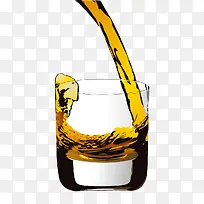 手绘在倒酒的杯子状态-空若网 手绘在倒酒的杯子状态-空若网