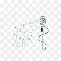 矢量银色音乐素材话筒-空若网 矢量银色音乐素材话筒-空若网