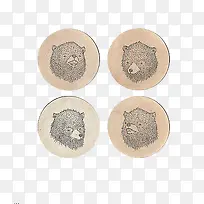 手绘动物头像-空若网 手绘动物头像-空若网