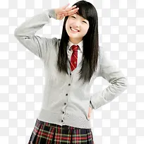 高清摄影穿校服的小女孩-空若网 高清摄影穿校服的小女孩-空若网