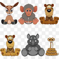 矢量坐着的动物-空若网 矢量坐着的动物-空若网