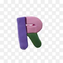 橡皮泥立体字母免抠素材-空若网 橡皮泥立体字母免抠素材-空若网