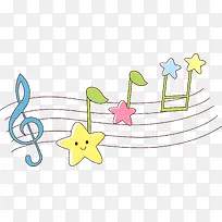 卡通星星音符-空若网 卡通星星音符-空若网