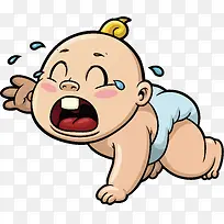 卡通在爬行哭闹的婴儿矢量-空若网 卡通在爬行哭闹的婴儿矢量-空若网