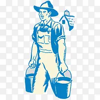 搬水工插画-空若网 搬水工插画-空若网