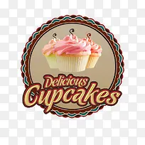 复古设计纸杯蛋糕的LOGO-空若网 复古设计纸杯蛋糕的LOGO-空若网