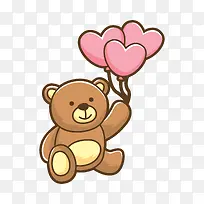 手绘扁平可爱泰迪熊公仔素材-空若网 手绘扁平可爱泰迪熊公仔素材-空若网