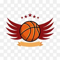 一个带翅膀的篮球标志-空若网 一个带翅膀的篮球标志-空若网