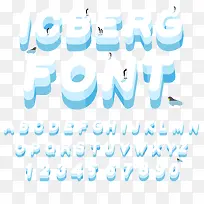 26个冰山字母和10个数字矢量-空若网 26个冰山字母和10个数字矢量-空若网