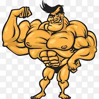 健美先生插画-空若网 健美先生插画-空若网