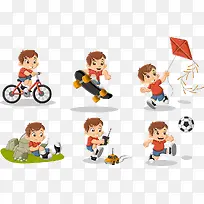 可爱的卡通儿童设计矢量素材-空若网 可爱的卡通儿童设计矢量素材-空若网