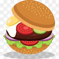 蔬菜鸡蛋汉堡包-空若网 蔬菜鸡蛋汉堡包-空若网