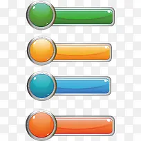 彩色按钮风格人名条矢量图-空若网 彩色按钮风格人名条矢量图-空若网