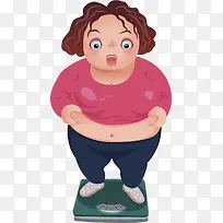 体重超标插画-空若网 体重超标插画-空若网