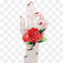 手绘受伤的手-空若网 手绘受伤的手-空若网