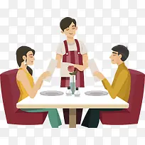 卡通餐厅约会情侣-空若网 卡通餐厅约会情侣-空若网