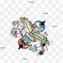 矢量扁平化商务元素-空若网 矢量扁平化商务元素-空若网