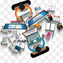 矢量扁平化商务元素-空若网 矢量扁平化商务元素-空若网