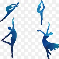 创意芭蕾舞演员剪影-空若网 创意芭蕾舞演员剪影-空若网