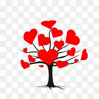 桃心树免抠-空若网 桃心树免抠-空若网