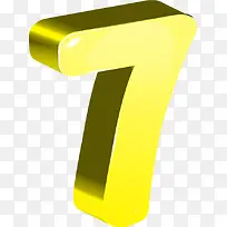 数字7黄色光效立体感-空若网 数字7黄色光效立体感-空若网