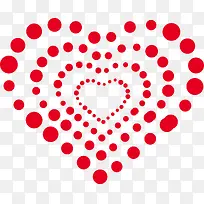 矢量红色小桃心素材图-空若网 矢量红色小桃心素材图-空若网