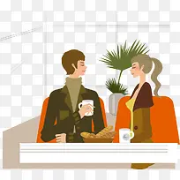 一起吃早餐的时尚情侣-空若网 一起吃早餐的时尚情侣-空若网