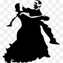 黑白创意手绘拉丁舞剪影-空若网 黑白创意手绘拉丁舞剪影-空若网