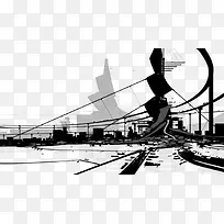 港口风景插画-空若网 港口风景插画-空若网