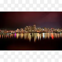 繁华都市场景水面星空摄影-空若网 繁华都市场景水面星空摄影-空若网