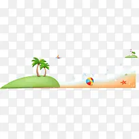 可爱夏季海边海报促销素材-空若网 可爱夏季海边海报促销素材-空若网