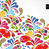 彩色手绘线条-空若网 彩色手绘线条-空若网