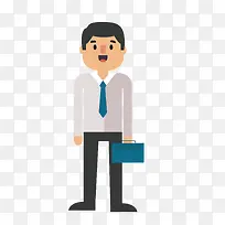 矢量卡通扁平化职工男孩-空若网 矢量卡通扁平化职工男孩-空若网