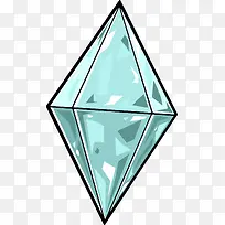 蓝色卡通矢量宝石图-空若网 蓝色卡通矢量宝石图-空若网