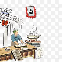 面食插画-空若网 面食插画-空若网