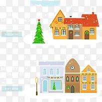 圣诞节楼房横幅-空若网 圣诞节楼房横幅-空若网