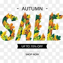 秋季落叶促销海报-空若网 秋季落叶促销海报-空若网