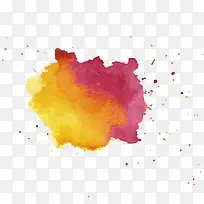 矢量黄色渐变水彩墨迹-空若网 矢量黄色渐变水彩墨迹-空若网