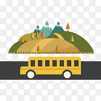 黄色卡车矢量图-空若网 黄色卡车矢量图-空若网