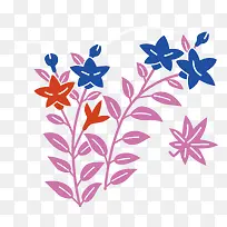 矢量紫色百叶草花朵-空若网 矢量紫色百叶草花朵-空若网