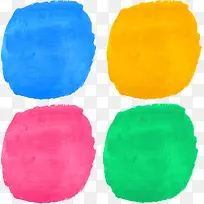 四色水彩笔刷背景-空若网 四色水彩笔刷背景-空若网