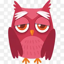 粉色失落小鹰插画-空若网 粉色失落小鹰插画-空若网