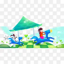 童年生活卡通矢量图-空若网 童年生活卡通矢量图-空若网