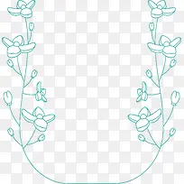 手绘绿色树枝标题框-空若网 手绘绿色树枝标题框-空若网