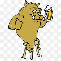 喝啤酒的动物-空若网 喝啤酒的动物-空若网