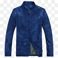 唐装男士上衣深蓝龙纹-空若网 唐装男士上衣深蓝龙纹-空若网