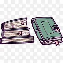 开学季卡通多彩书本-空若网 开学季卡通多彩书本-空若网