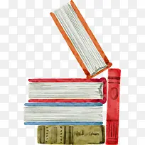 开学季多彩水彩书本-空若网 开学季多彩水彩书本-空若网