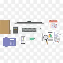 台式电脑办公桌俯视图-空若网 台式电脑办公桌俯视图-空若网