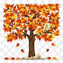 卡通手绘小树秋天-空若网 卡通手绘小树秋天-空若网